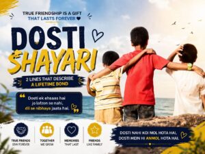 Friendship is not measured by how long you’ve known someone, but by who stood beside you when you needed them the most. These Dosti Shayari 2 Line English beautifully capture emotions of love, trust, fun, loyalty, and even the pain of distance.