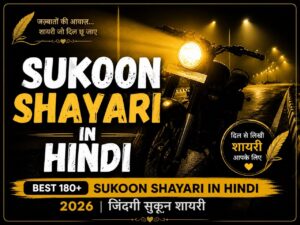 Best 180+ Sukoon Shayari in Hindi 2026 | जिंदगी सुकून शायरी